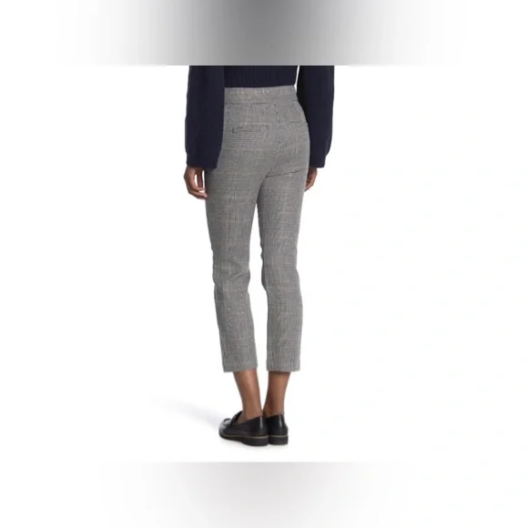 Veronica Beard Gemini Plaid Pants Cotton Linen Trousers